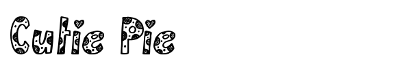 Cutie Pie font preview